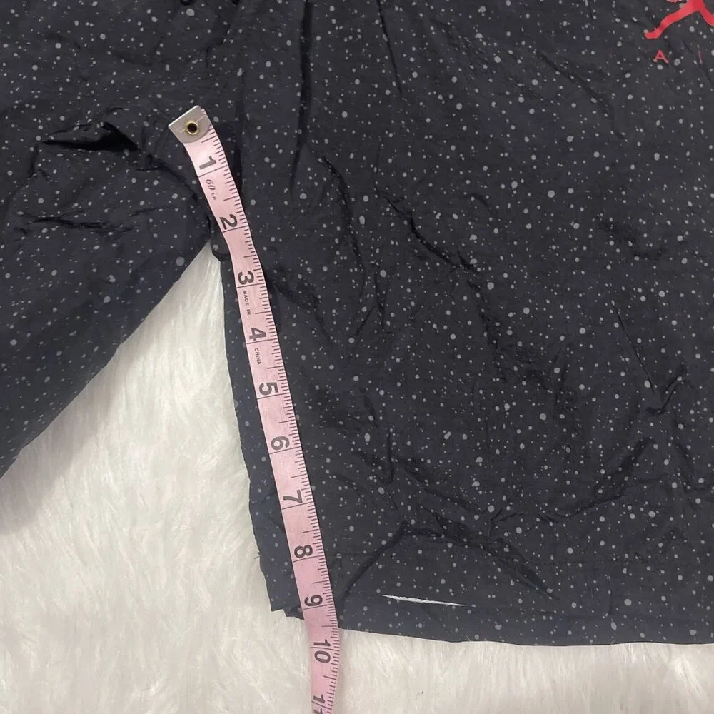 AIR JORDAN shorts swim trunks MENS small black red with gray specks‎